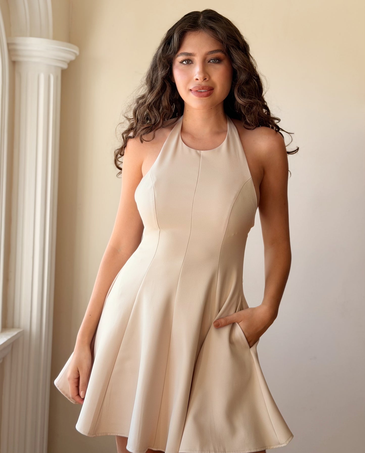 Vestido corte A sin espalda