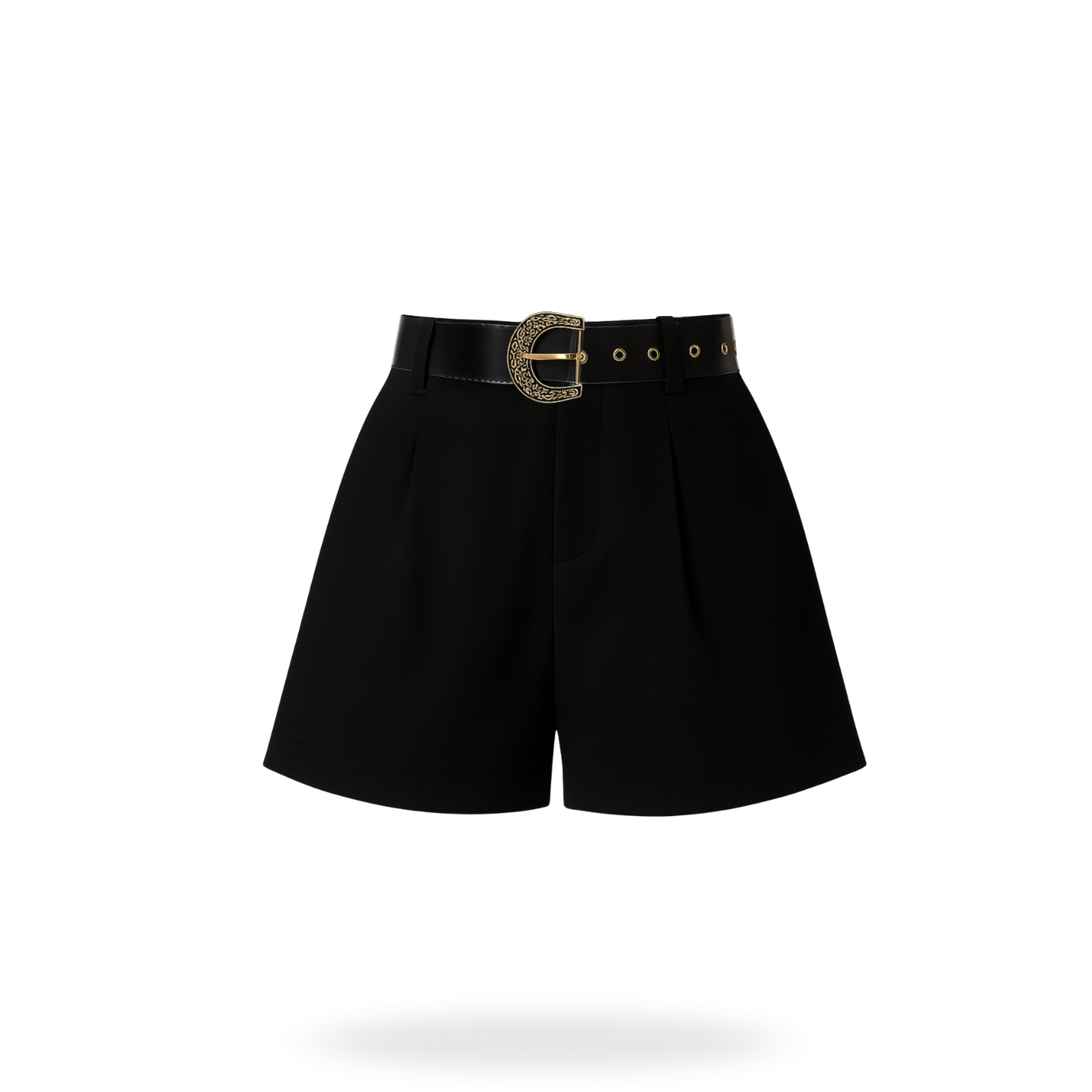 Short lino con cinturón