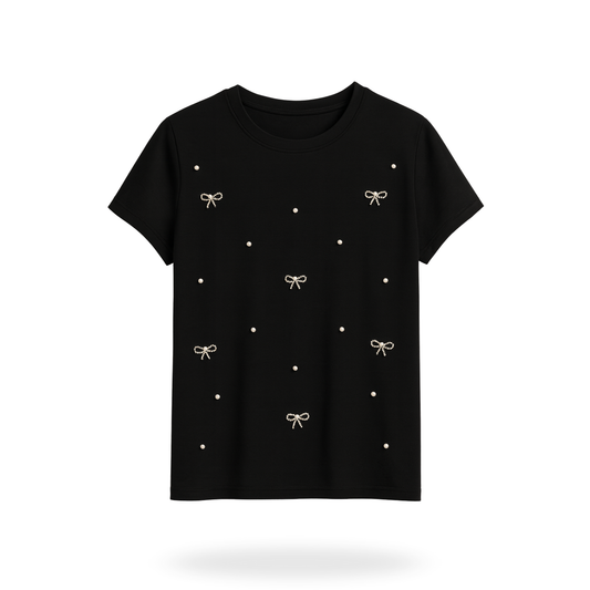 Playera de moños over size