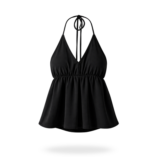 Top peplum con copas