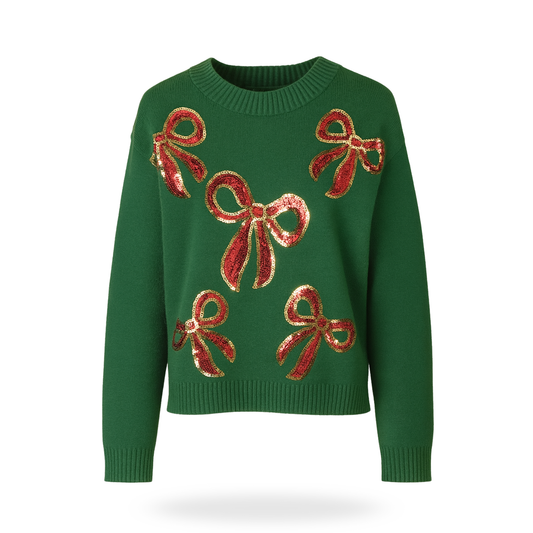 Suéter moños navideño