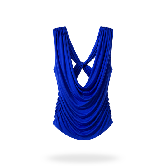 Top Drapeado Espalda Cruzada