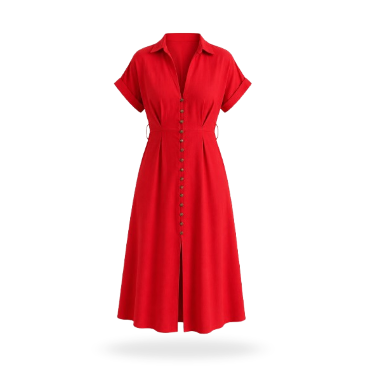 Vestido de Lino Con botones