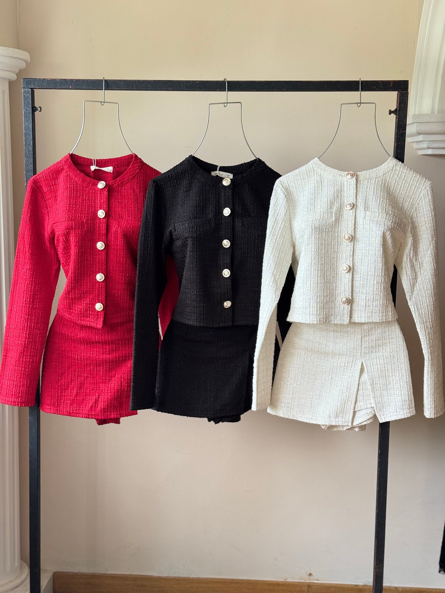 Conjunto tweed con brillos