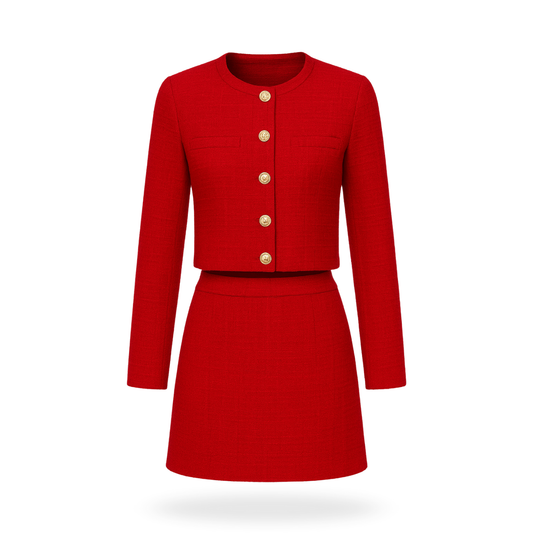 Conjunto tweed con brillos