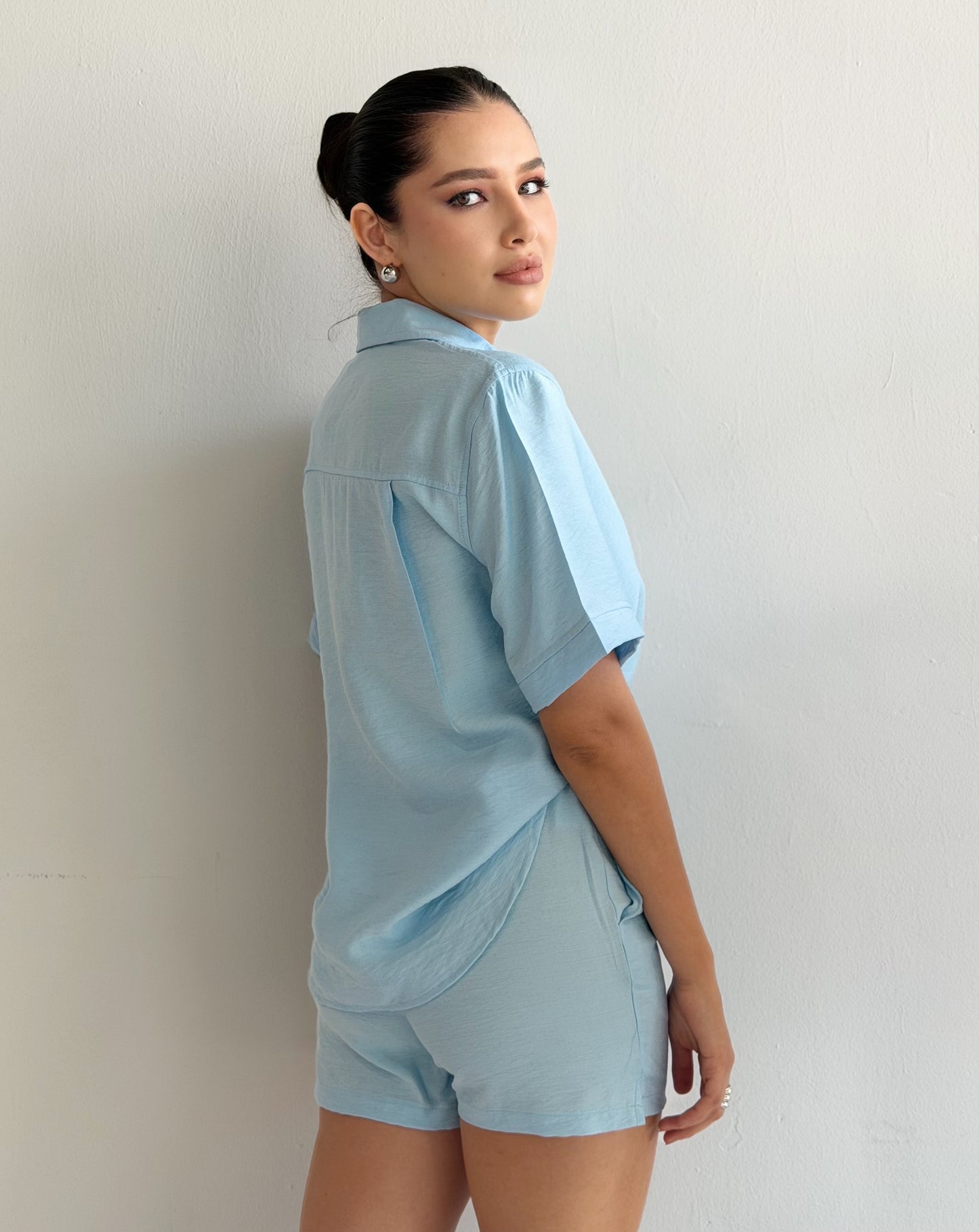 Conjunto de Short con camisa Lino