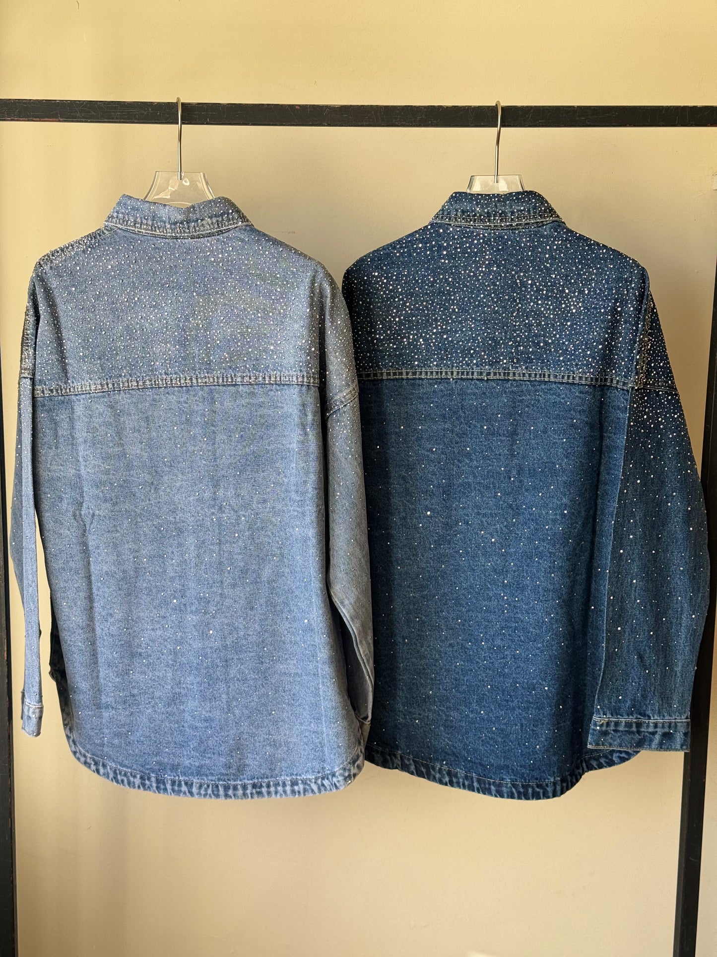 Camisa Oversize mezclilla con brillos