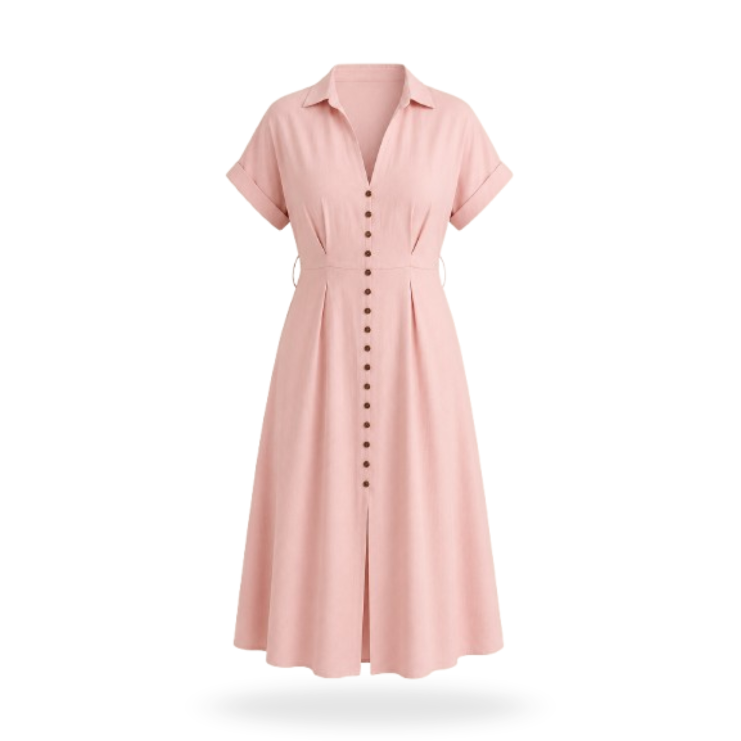 Vestido de Lino Con botones