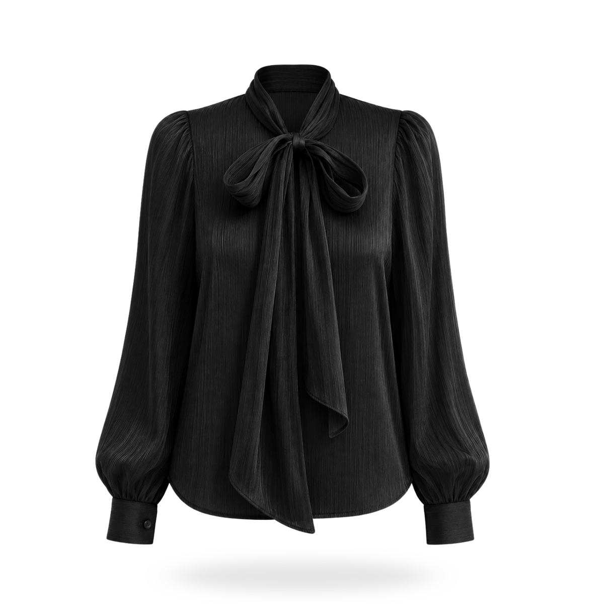 Camisa de satin con nudo