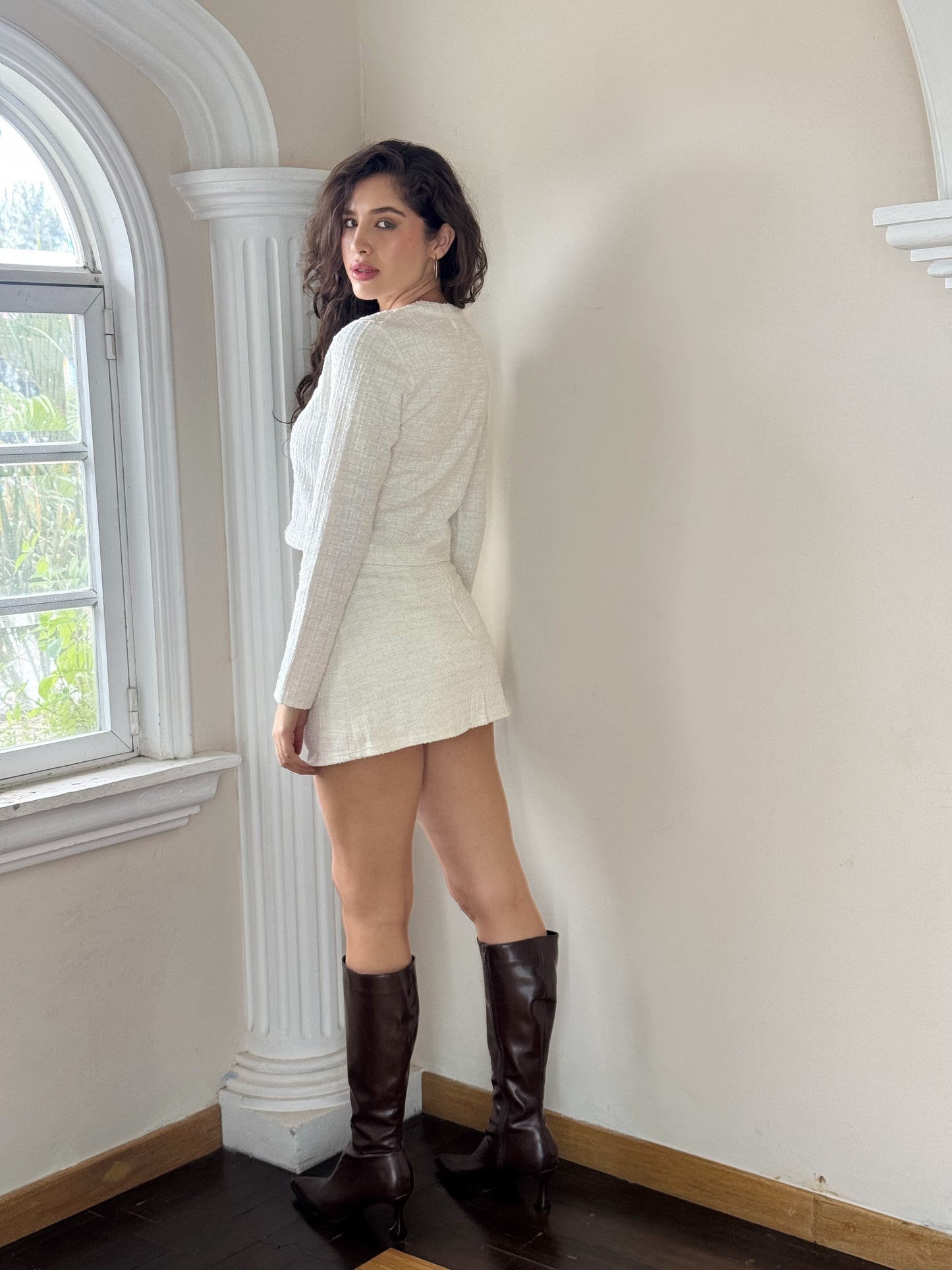 Conjunto tweed con brillos