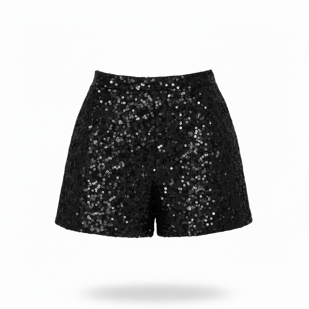 Short con lentejuelas y forro