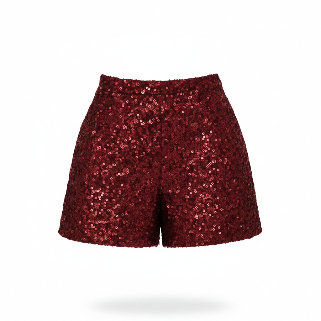 Short con lentejuelas y forro