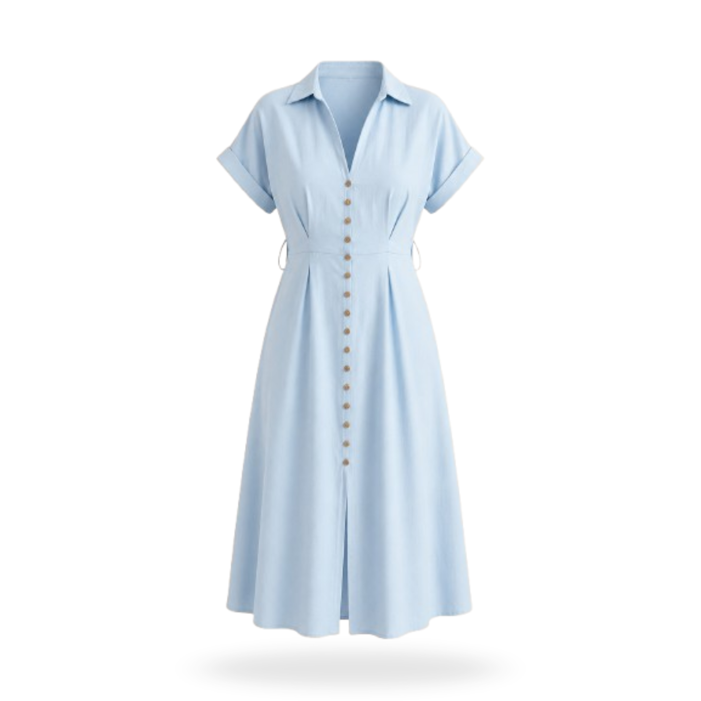 Vestido de Lino Con botones