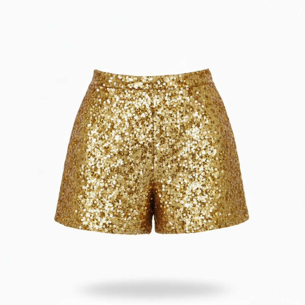 Short con lentejuelas y forro