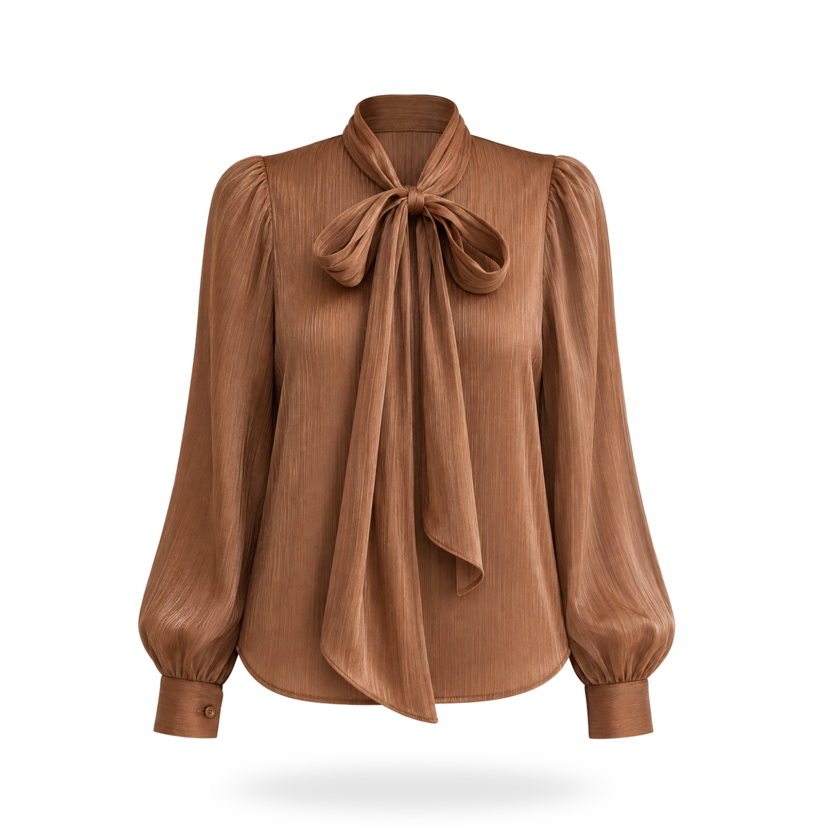 Camisa de satin con nudo