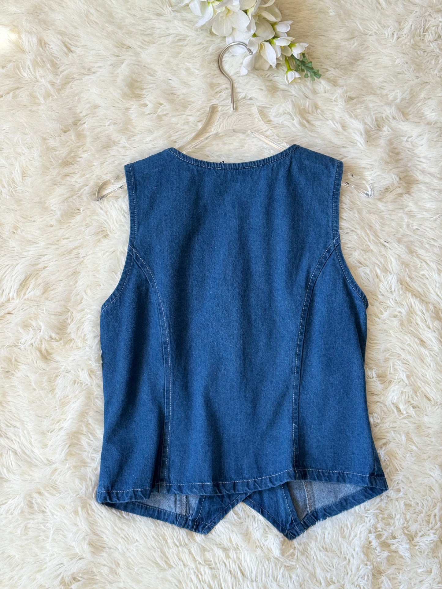 Chaleco escote V de mezclilla