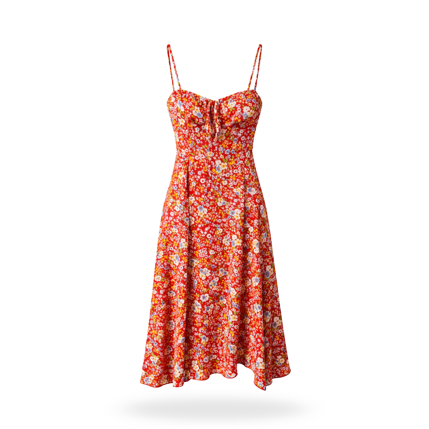 Vestido con corset de flores