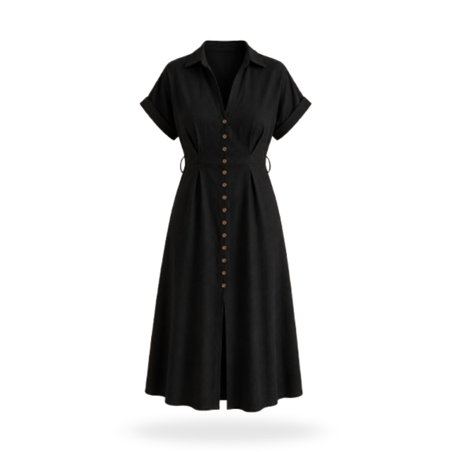 Vestido de Lino Con botones