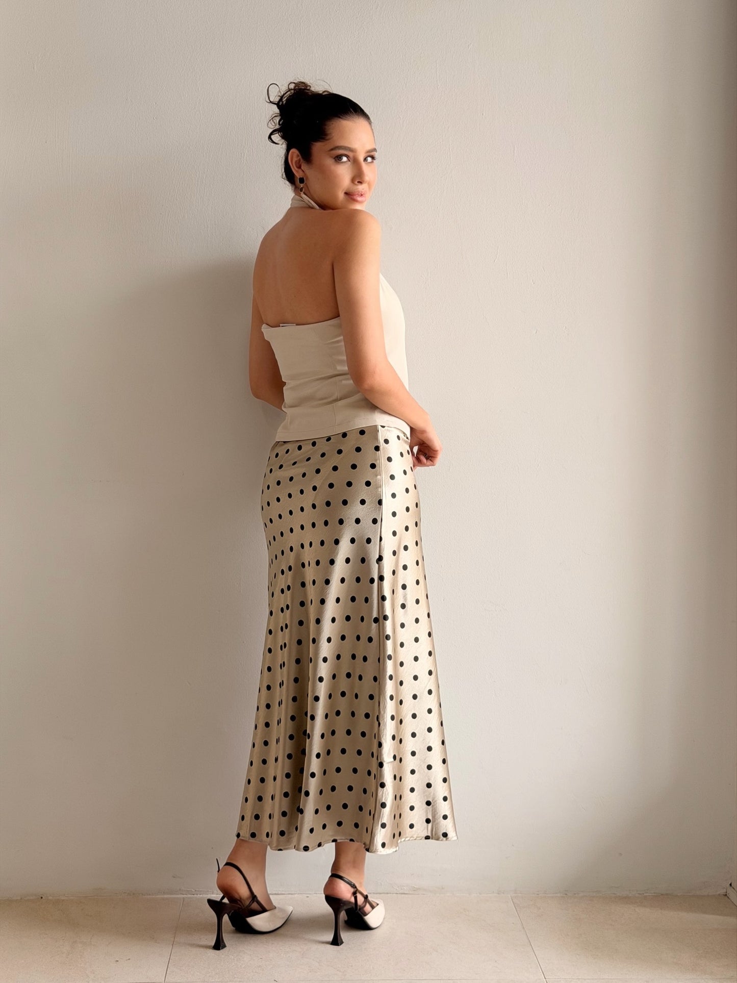 Falda Satin puntos