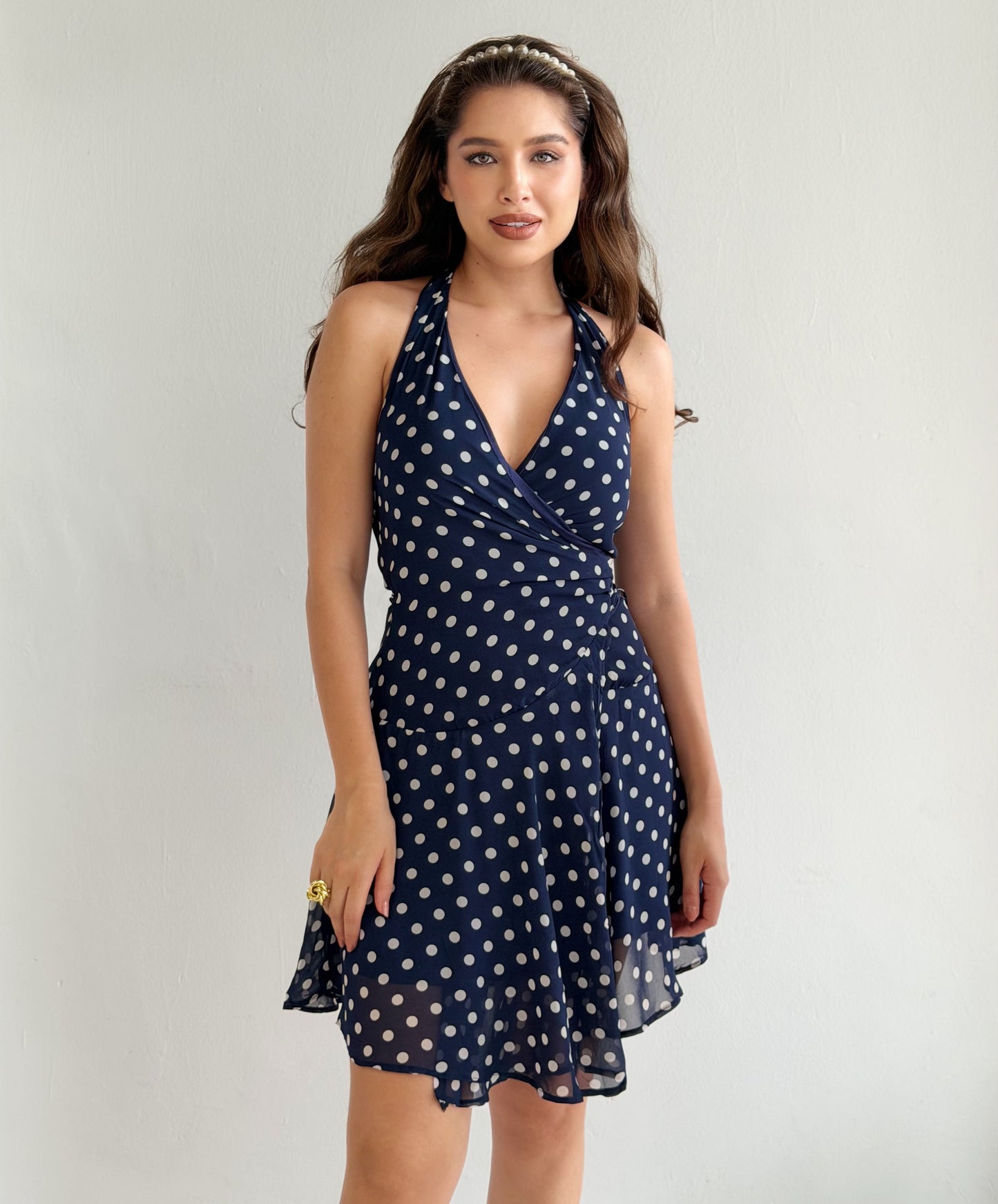 Vestido Cruzado de puntos