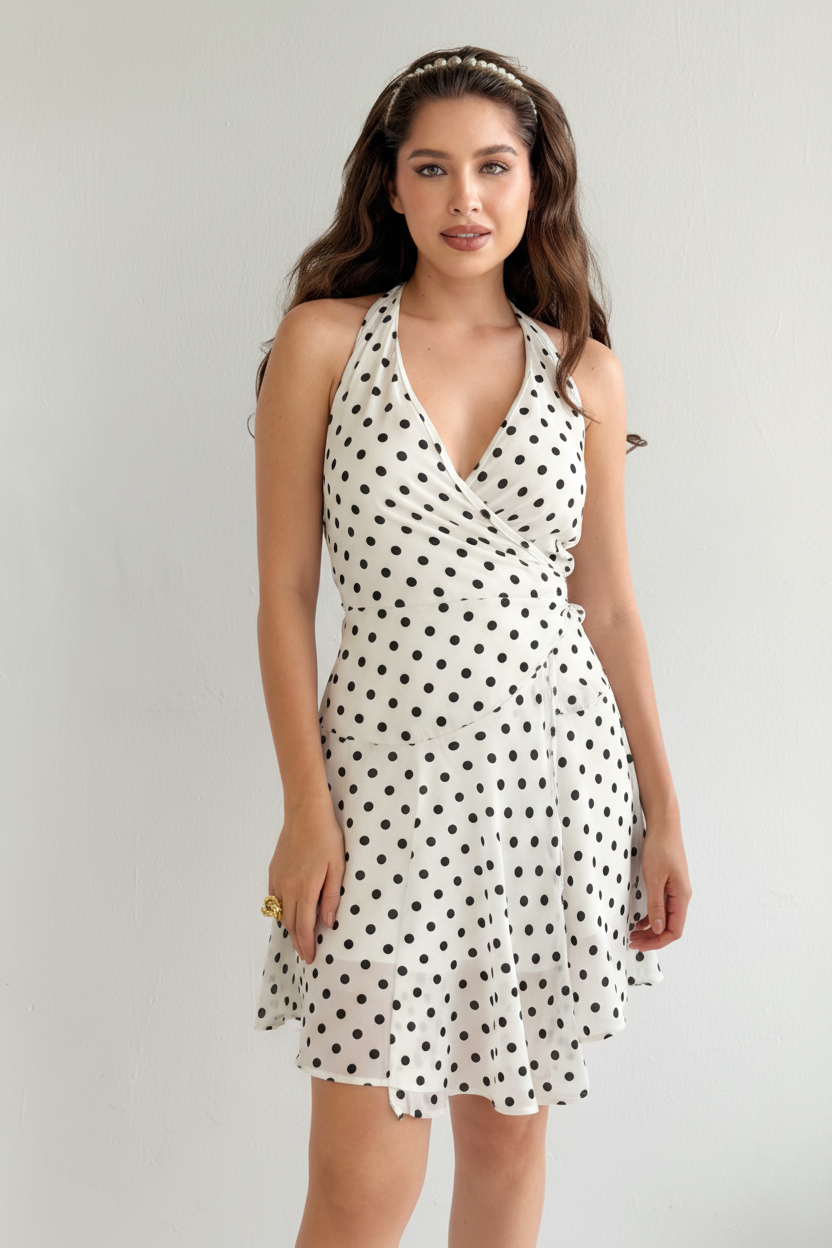 Vestido Cruzado de puntos