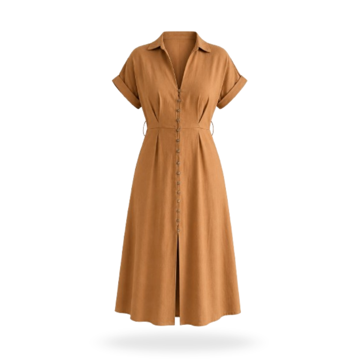 Vestido de Lino Con botones