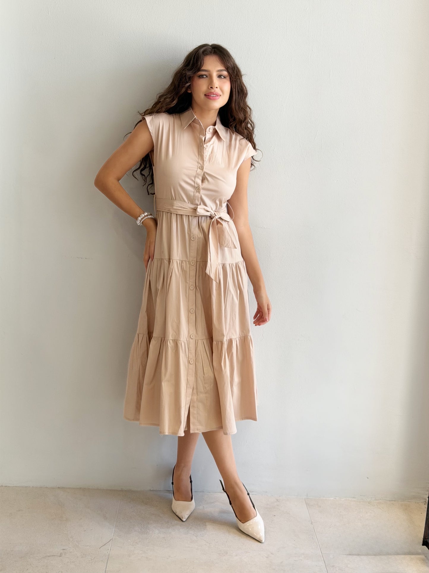 Vestido camisero sin mangas