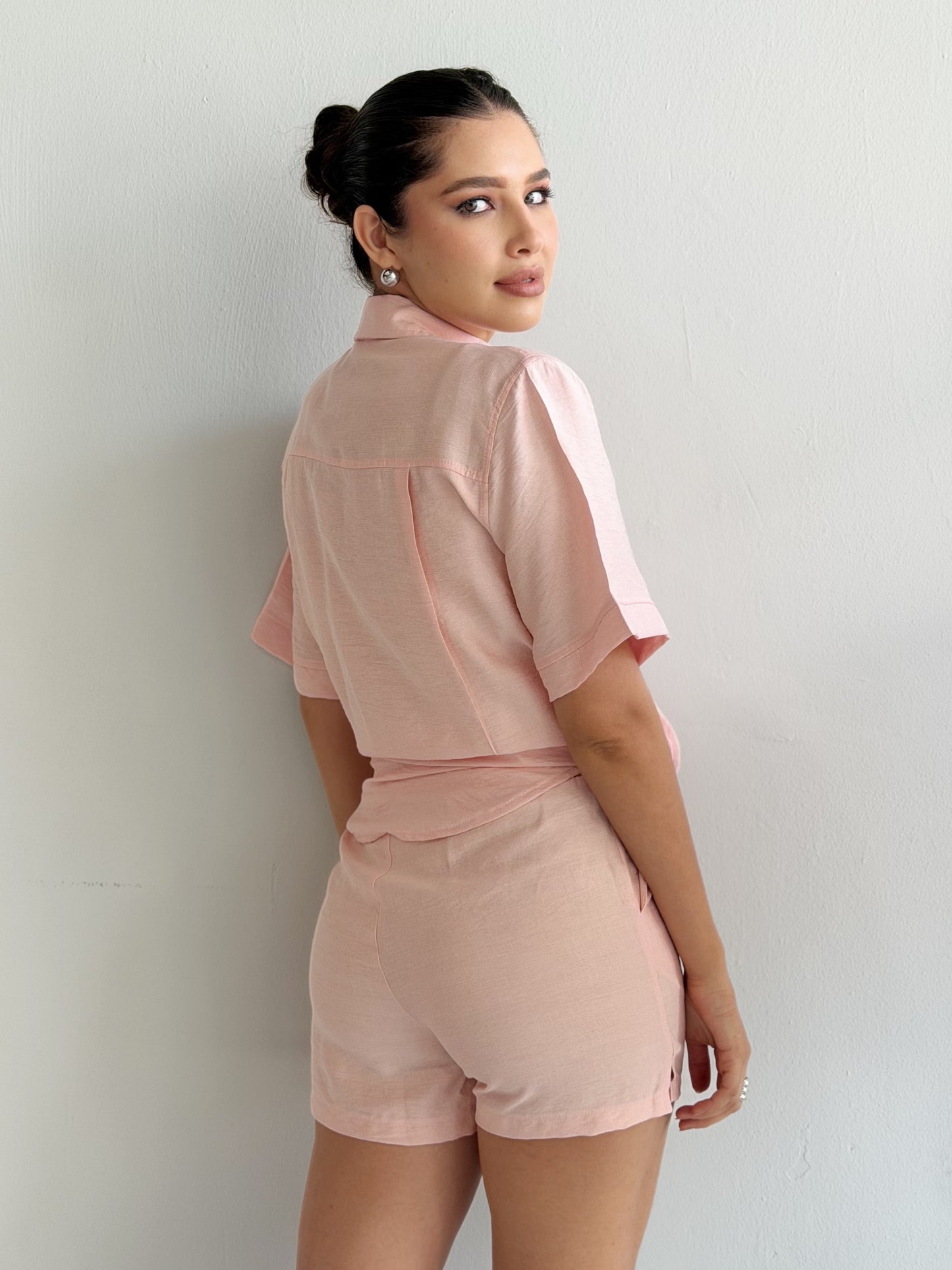 Conjunto de Short con camisa Lino