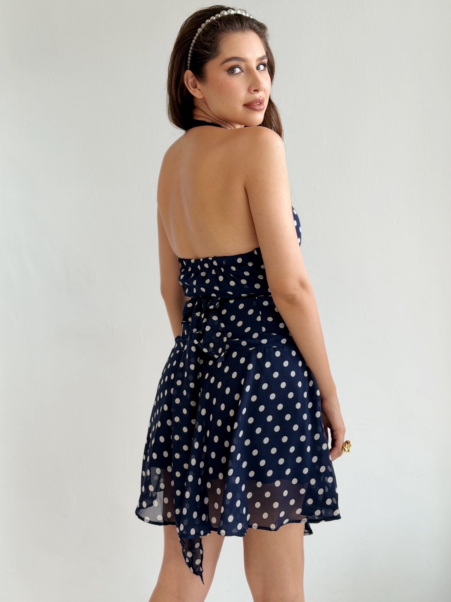 Vestido Cruzado de puntos