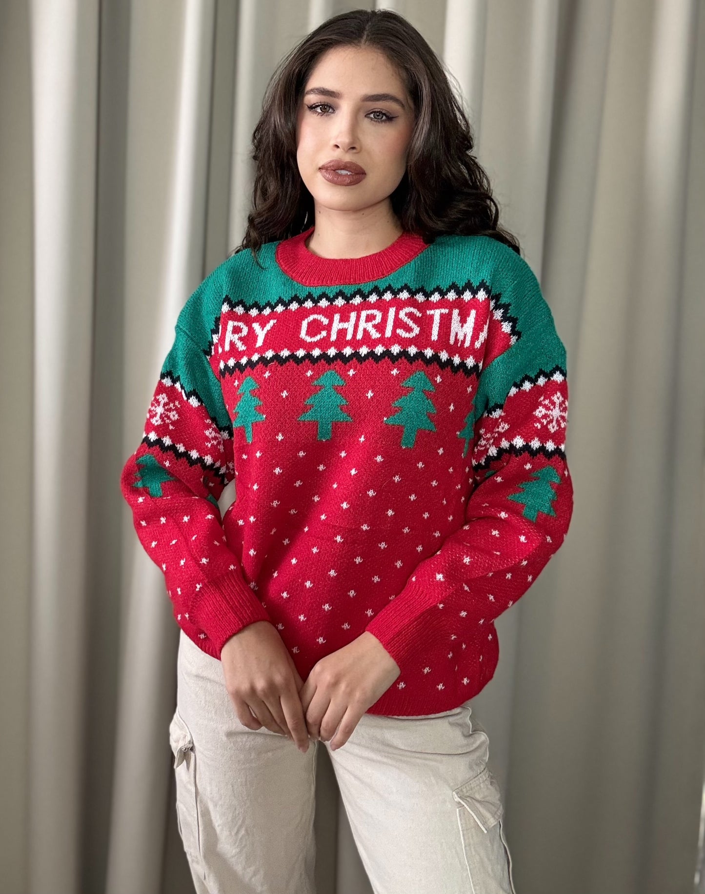 Suéter navideño Merry cristmas