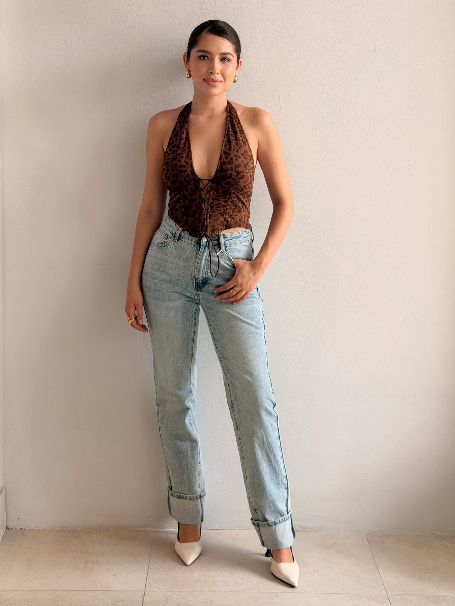 Jeans con dobladillo