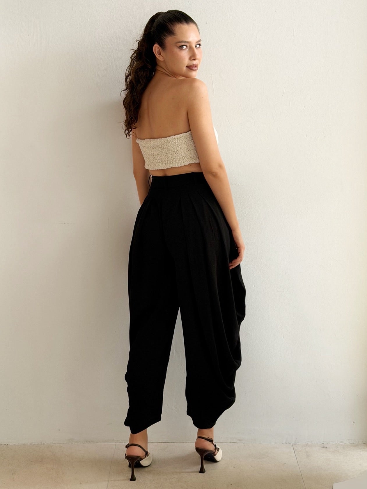 Pantalon Drapeado lino