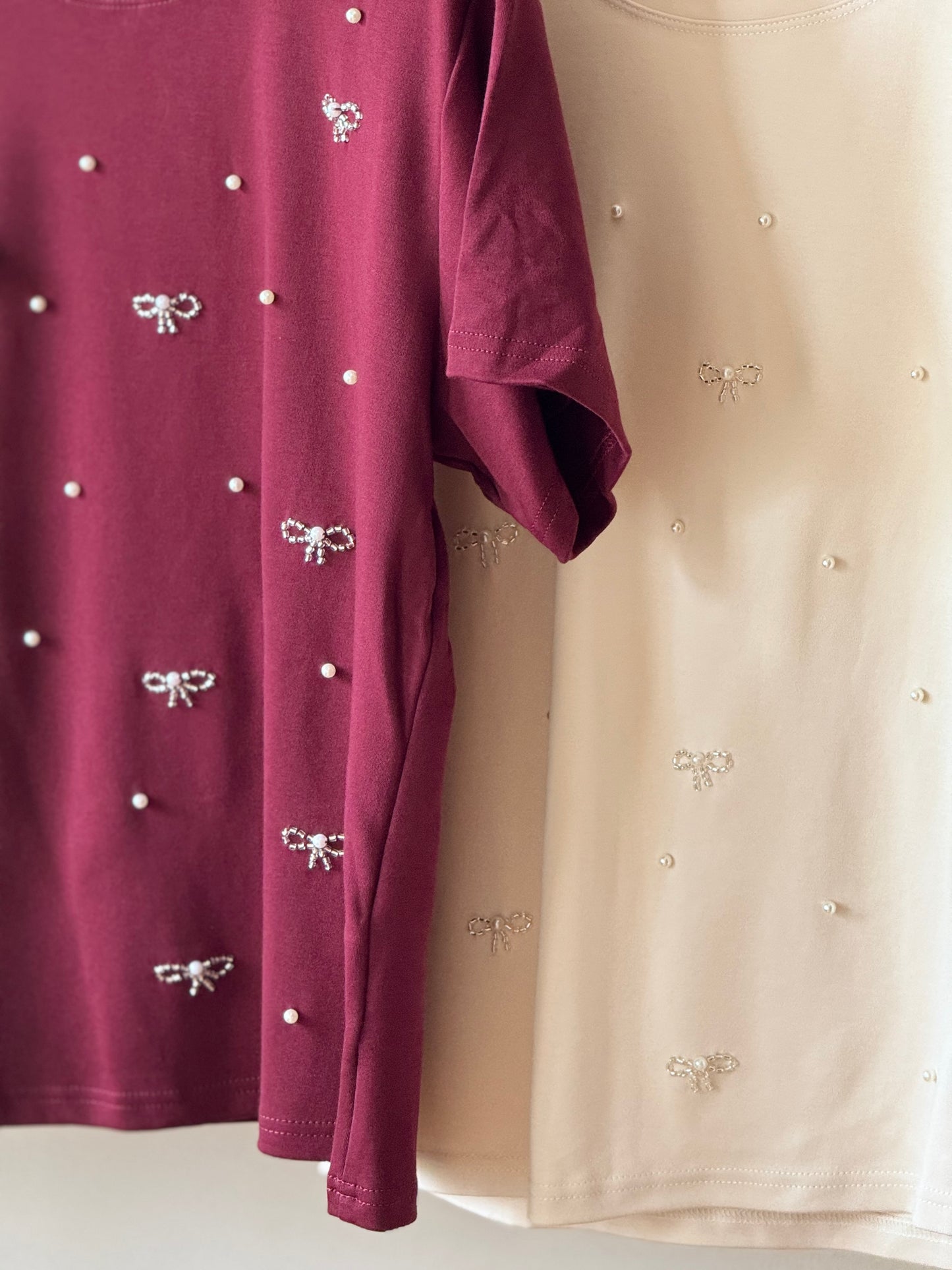 Playera de moños over size