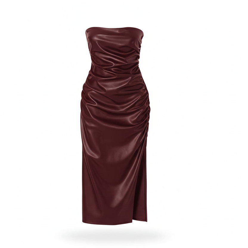 Vestido Vinipiel Strapless