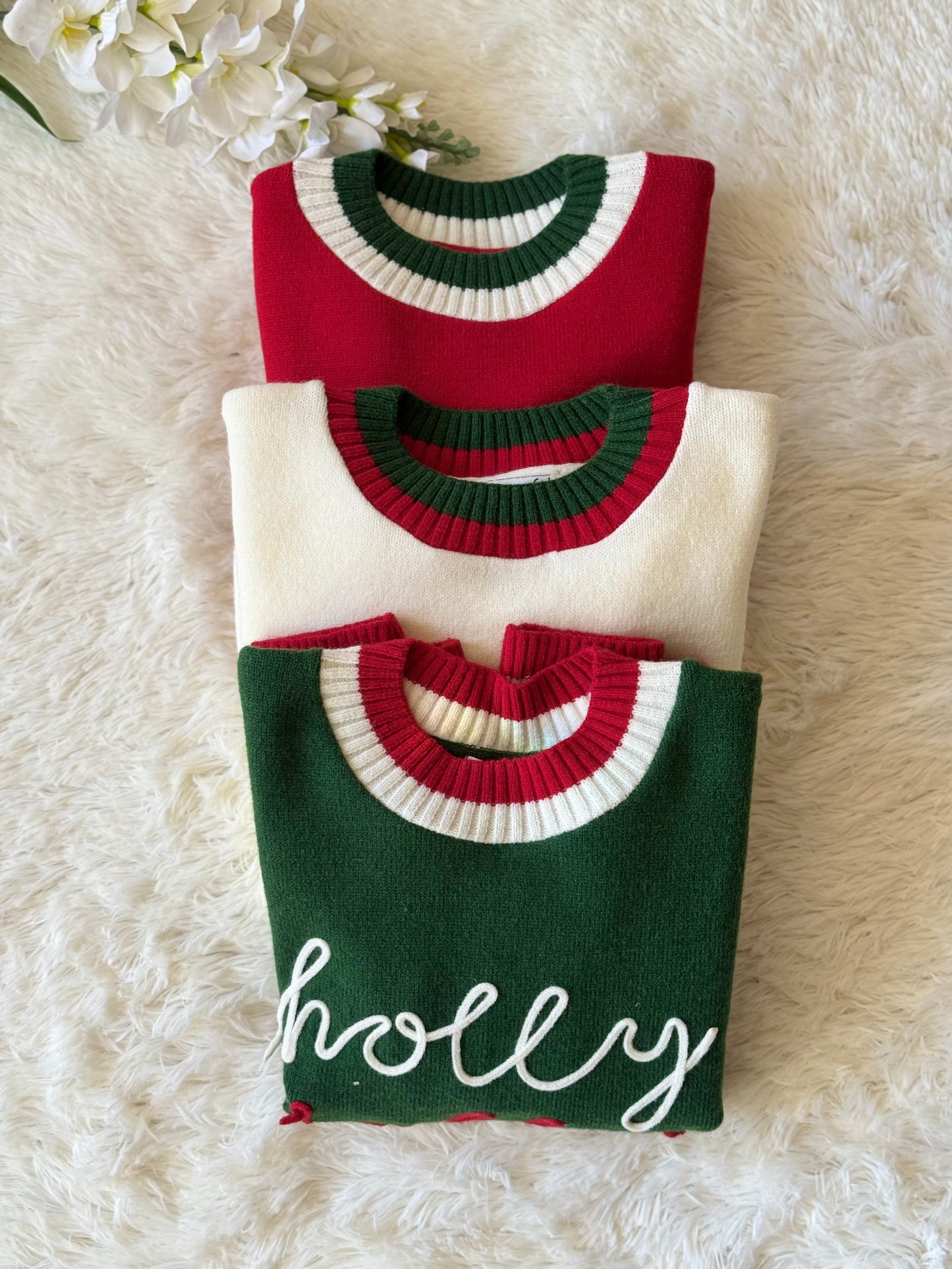 Suéter holly jolly navideño