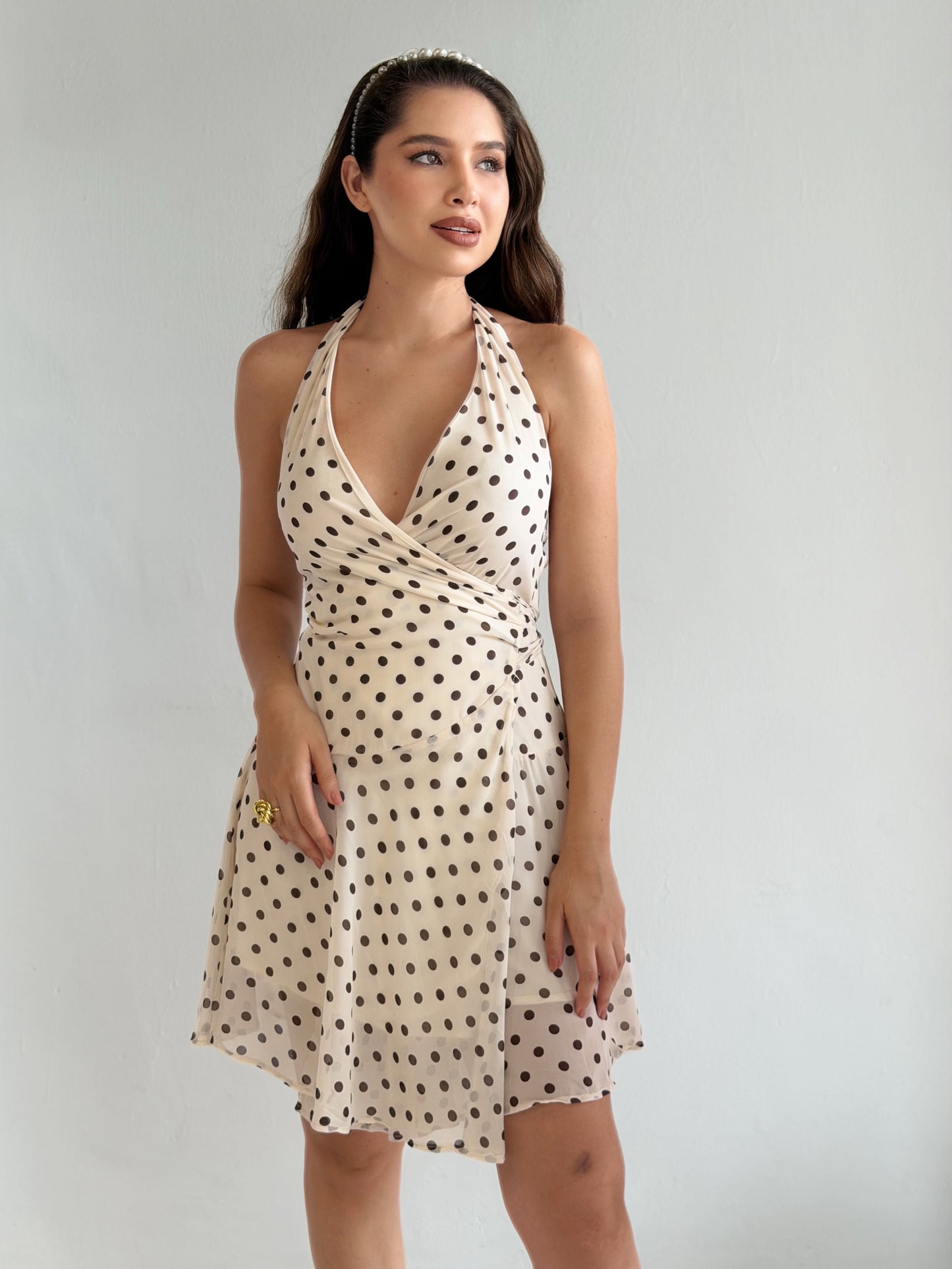 Vestido Cruzado de puntos