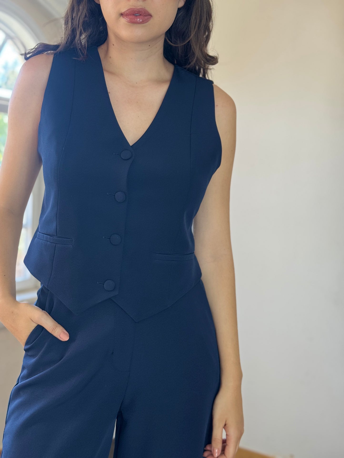 Conjunto de vestir escote V