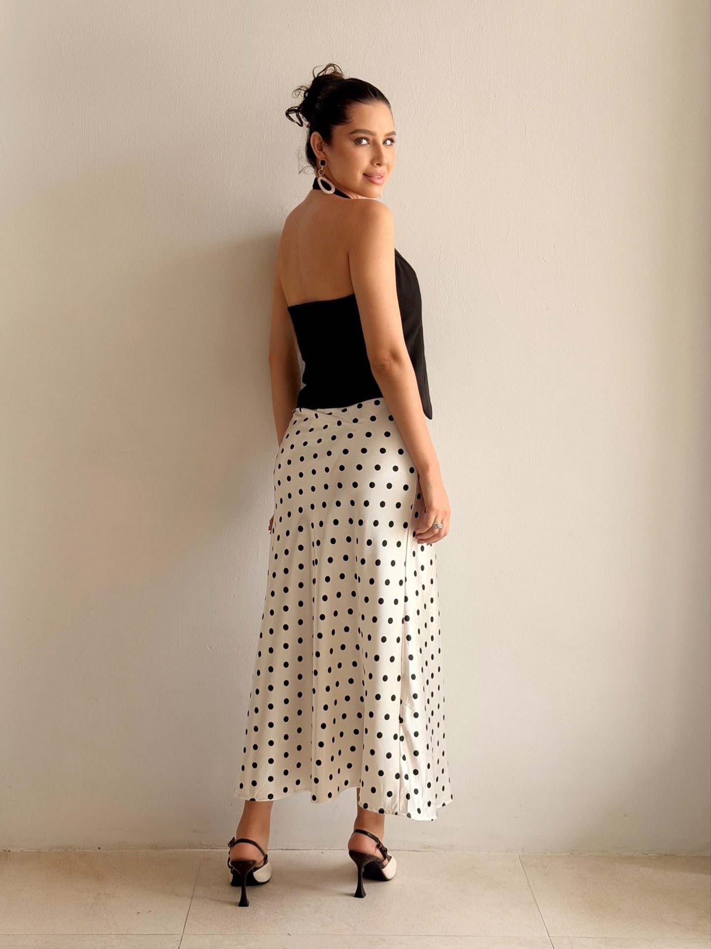 Falda Satin puntos