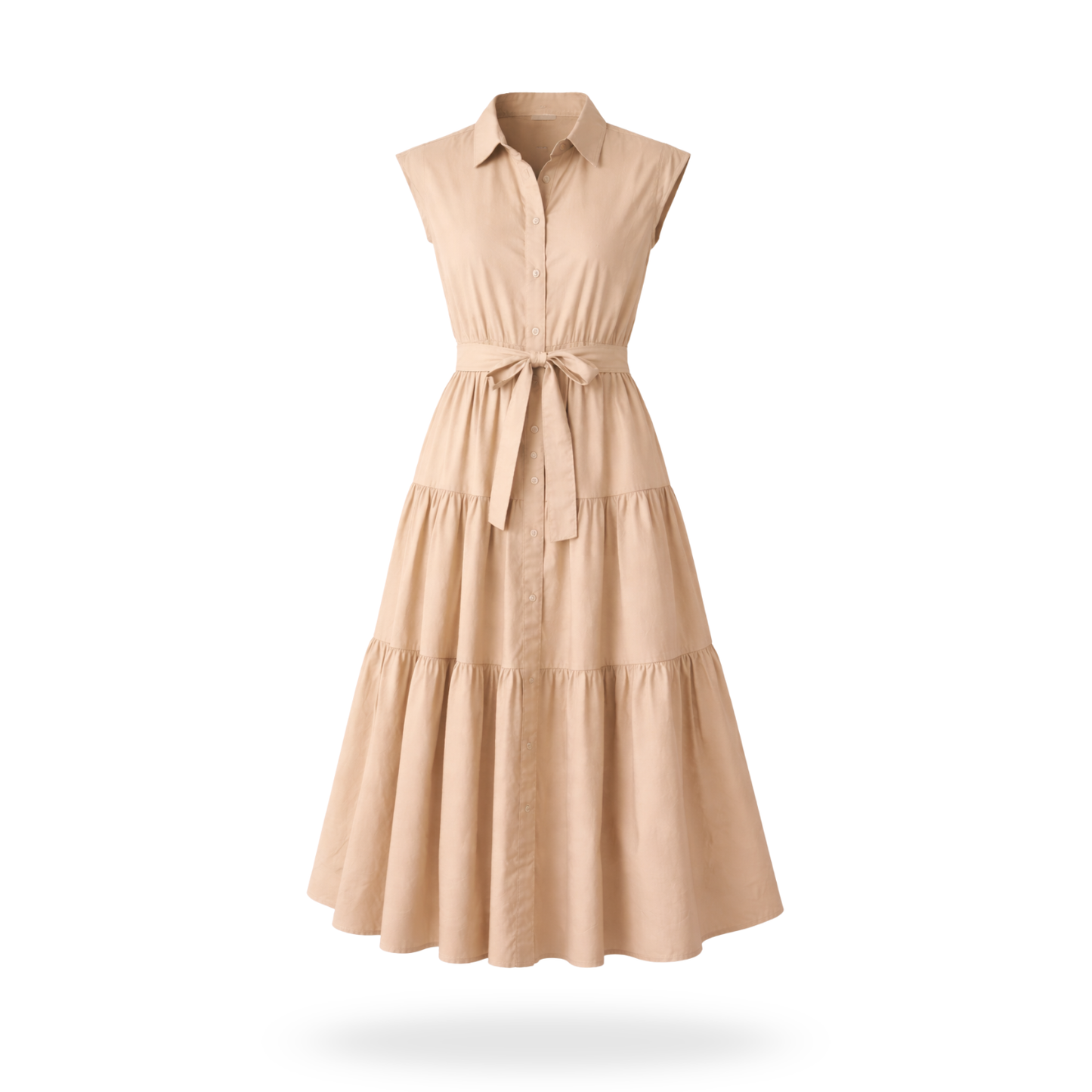 Vestido camisero sin mangas