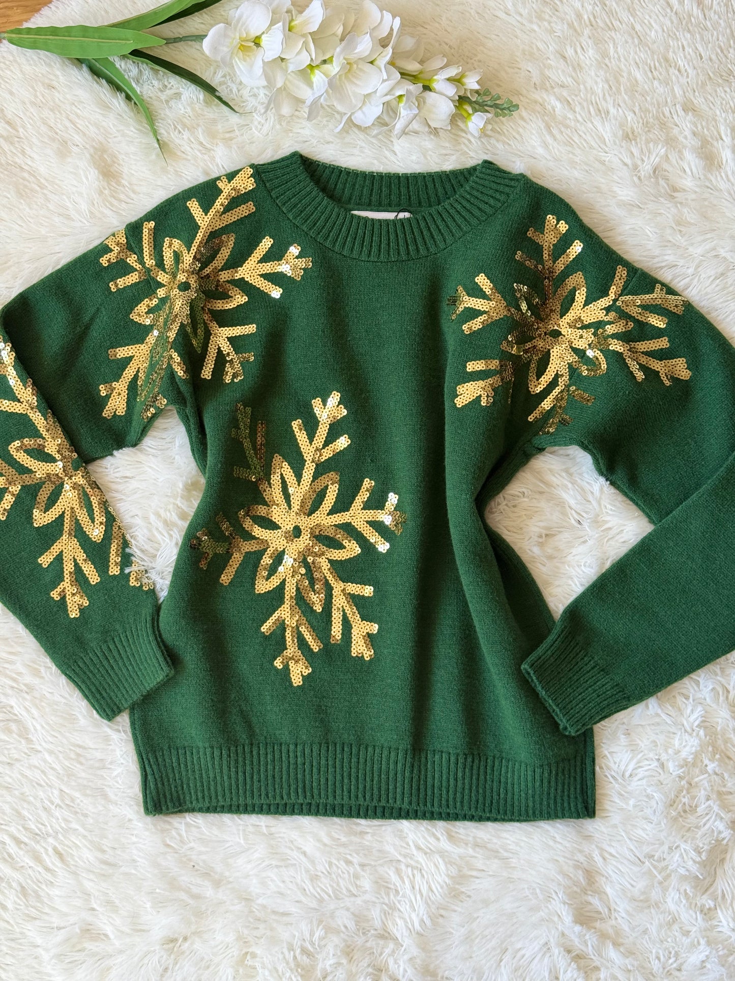 Suéter copos navideño