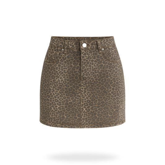 Mini falda animal print