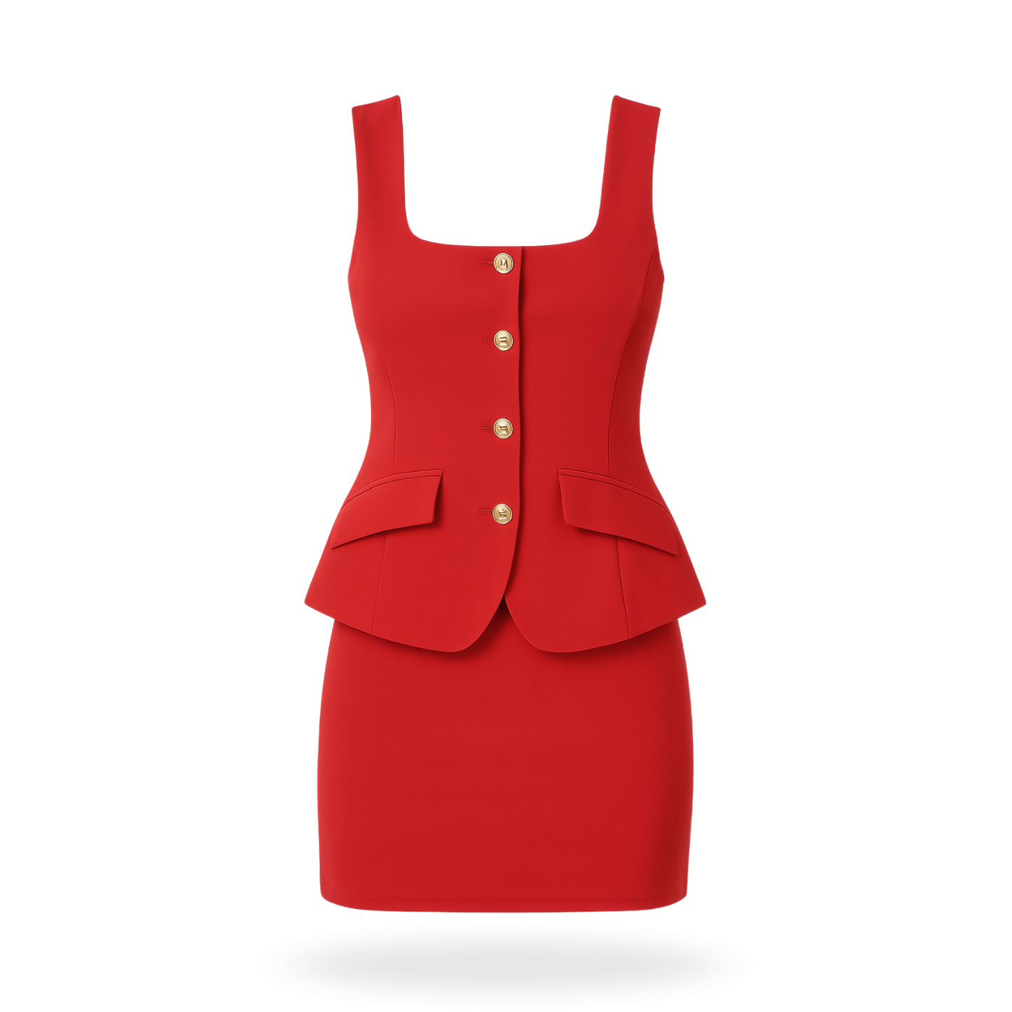 Conjunto chaleco y falda