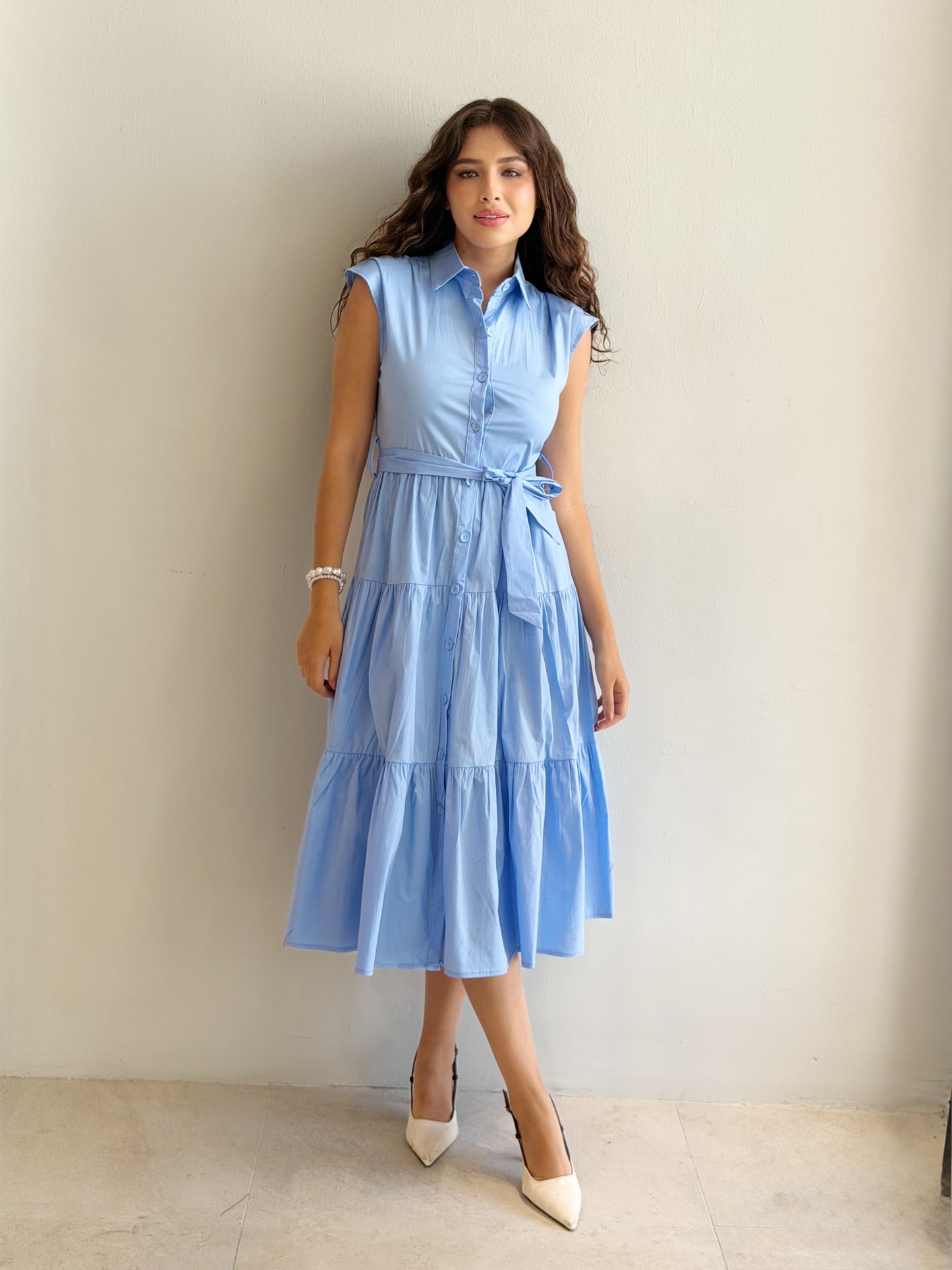 Vestido camisero sin mangas