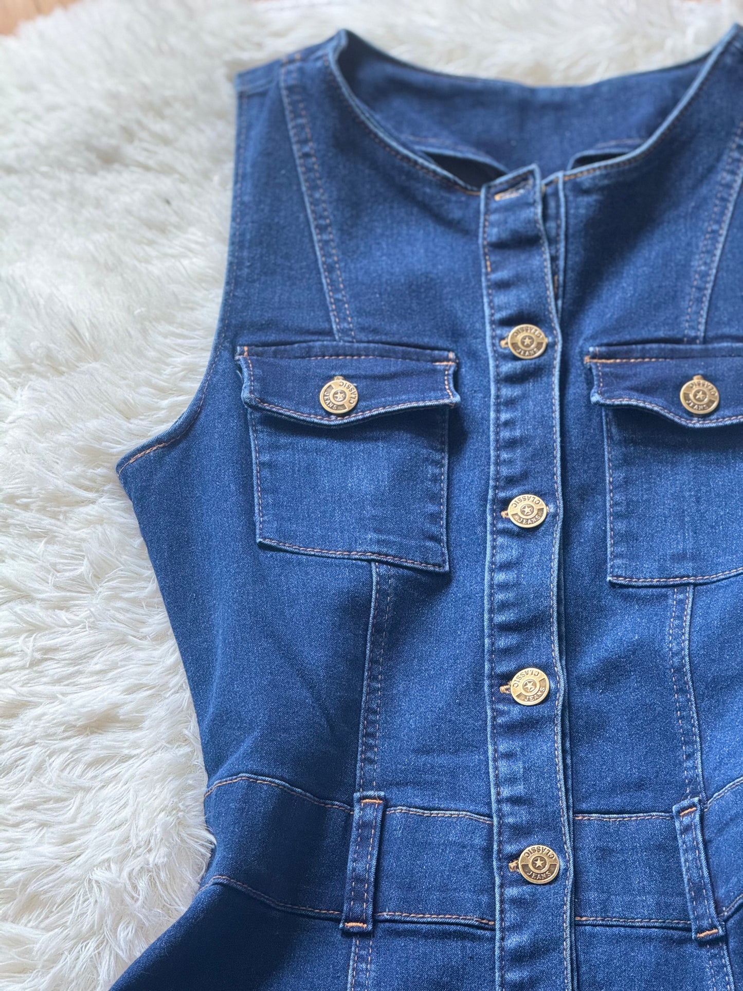 Vestido de mezclilla con botones