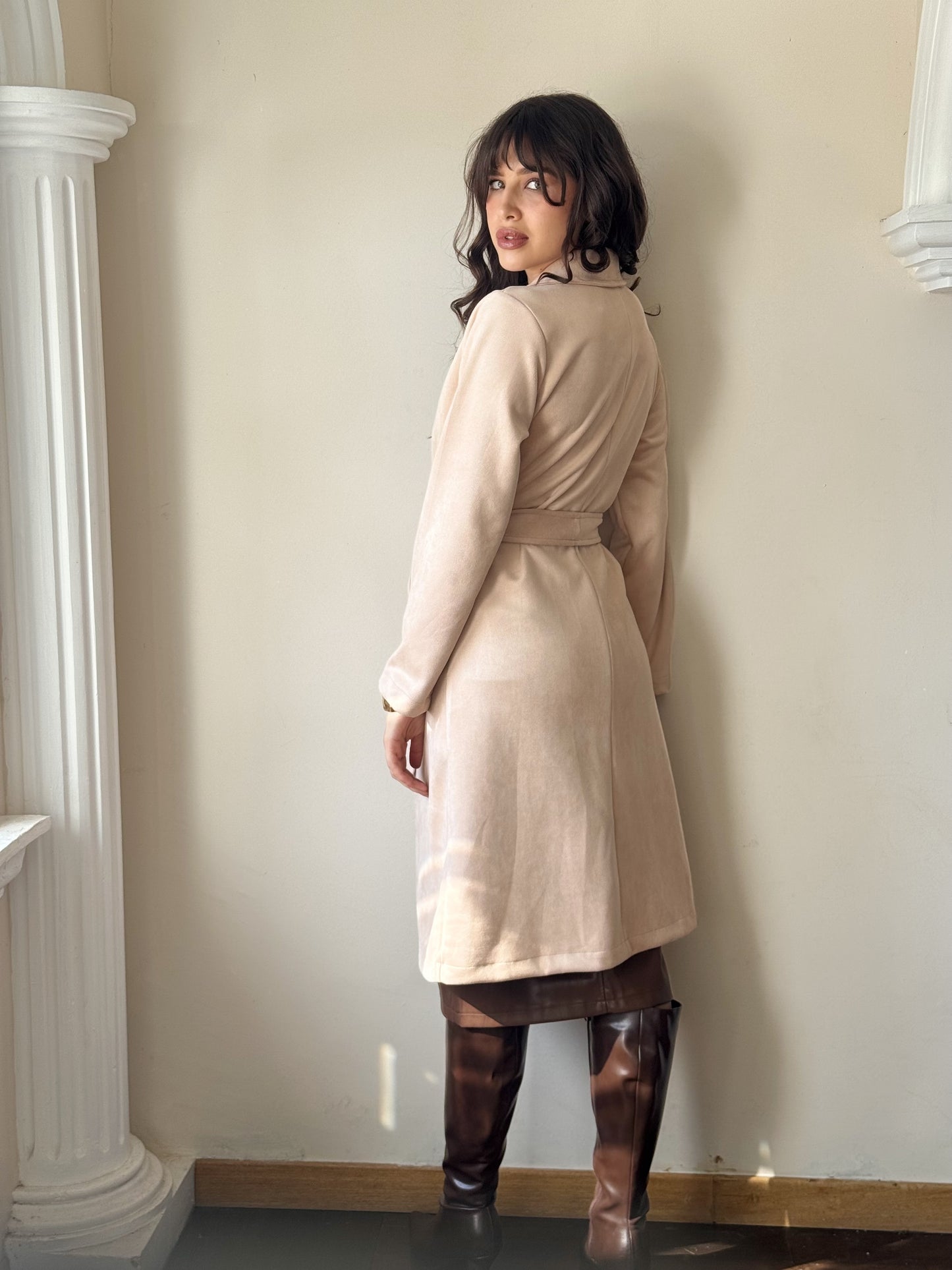 Gabardina de gamuza