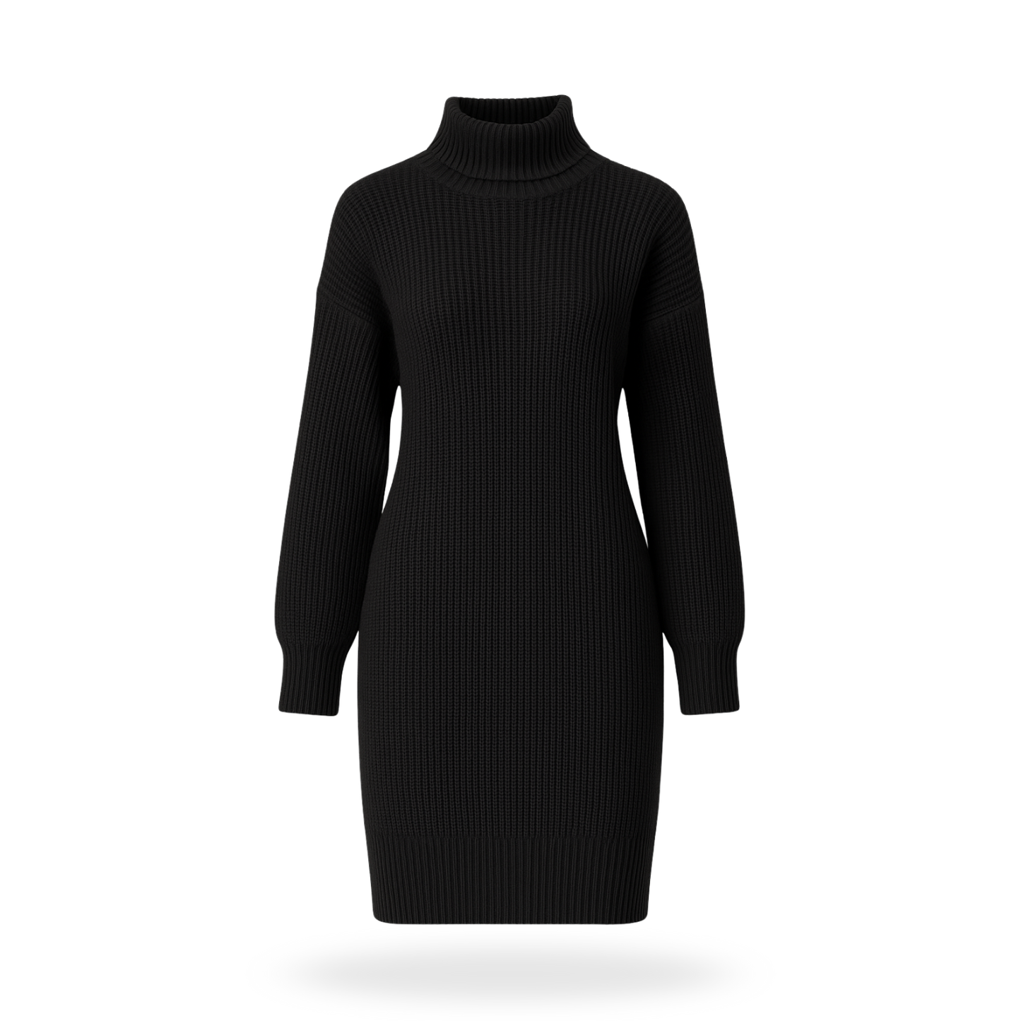 Vestido tejido cuello tortuga