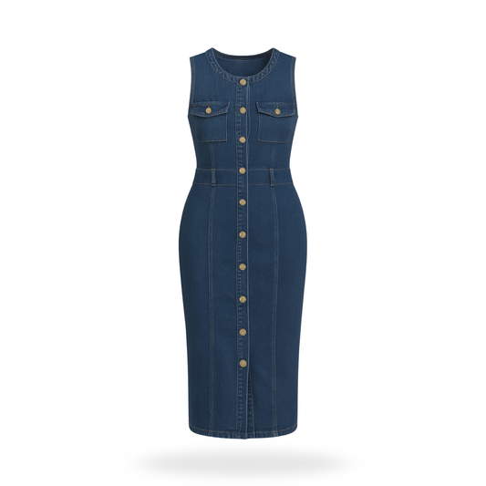 Vestido de mezclilla con botones