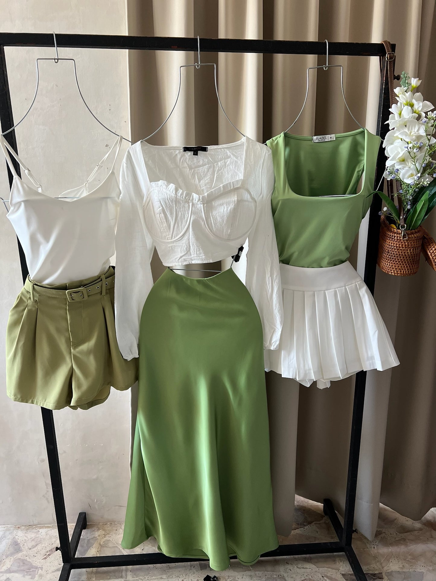 Maxi falda satinada