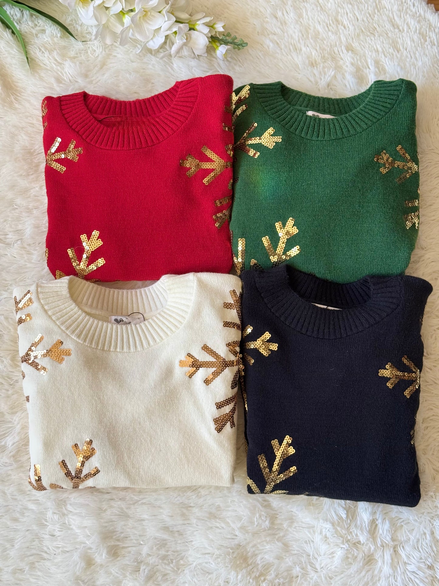 Suéter copos navideño