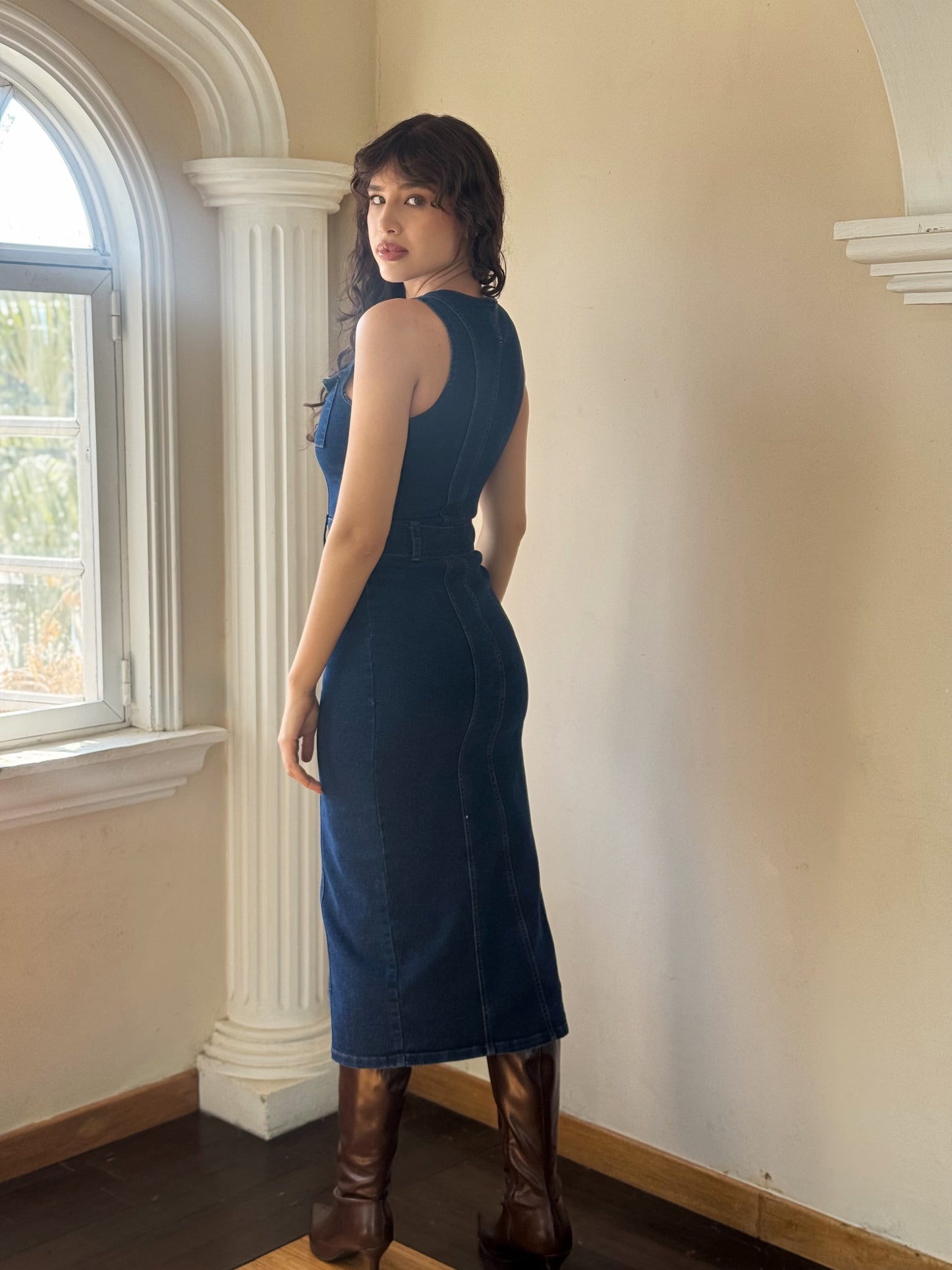 Vestido de mezclilla con botones